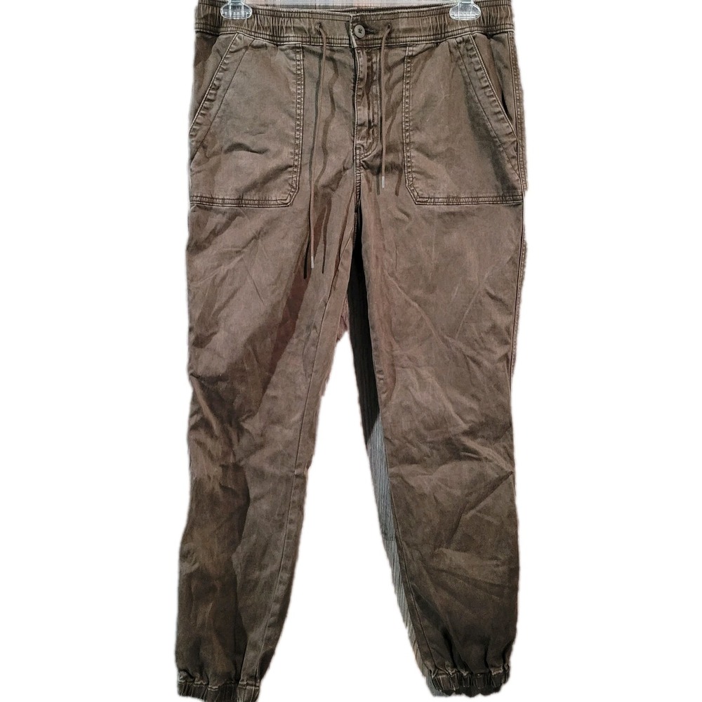 American Eagle Cargo Pants Joggers 12 x 30 Brown Stretch Streetwear Drawstring